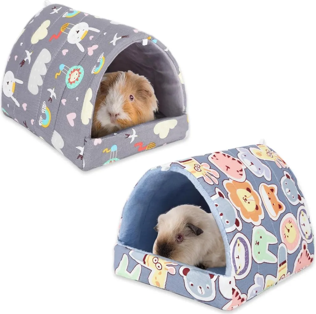Couchage pour cochon d'Inde et accessoires de cage lavables - 2 unités - 2