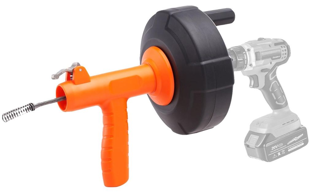 VEVOR Abfluss-Schnecke 762 cm, Rohrreinigungsschlange mit Produktbild 