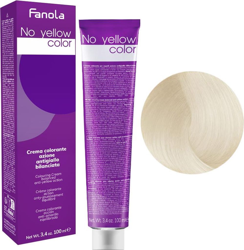Fanola No Yellow S.1322 Haarfarbe 100 ml Produktbild 