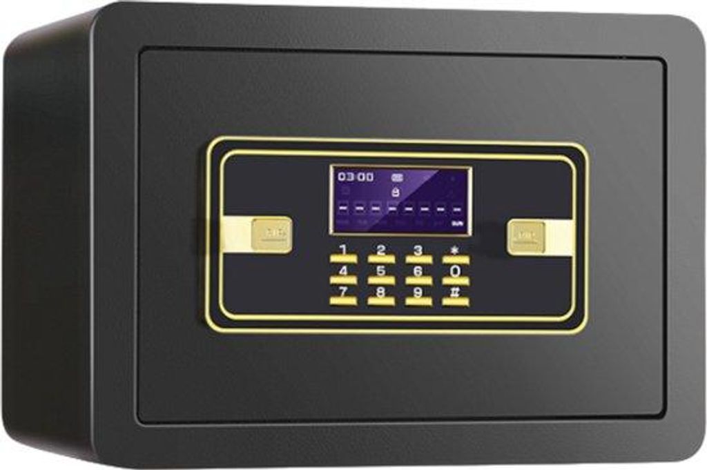 Wasser- und Feuerfeste digitale Geld- und Dokumentenkiste mit LED-Licht und externer Batteriebox