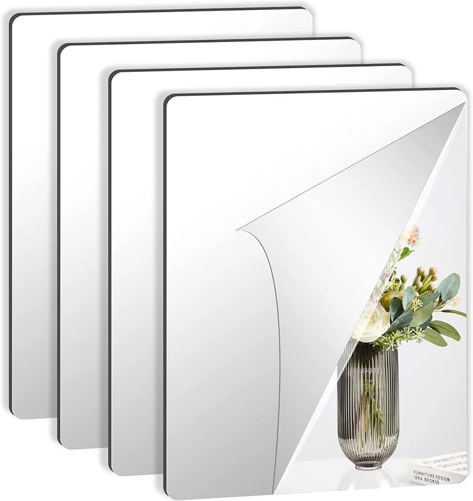 Miroir Mural sans Cadre en Acrylique - Décoration Murale Flexible à Poser soi