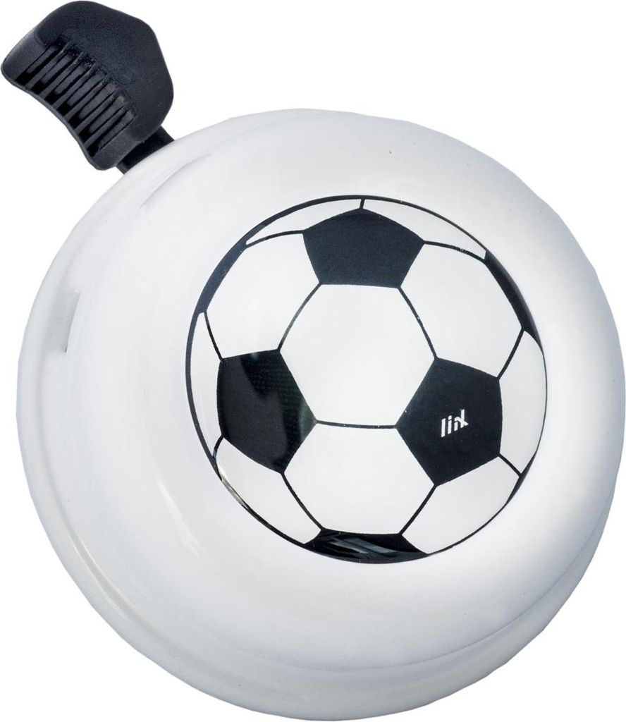 Fahrradklingel Fußball weiß, Soccerball White