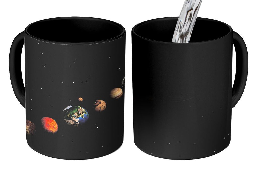 KitchenYeah Zauber Tasse Zaubertasse Magic Konjunktion mit dem Sonnensystem 350 ml Farbwechsel Becher Geschenk Geschenkidee - Magic-Tasse - Fotot...