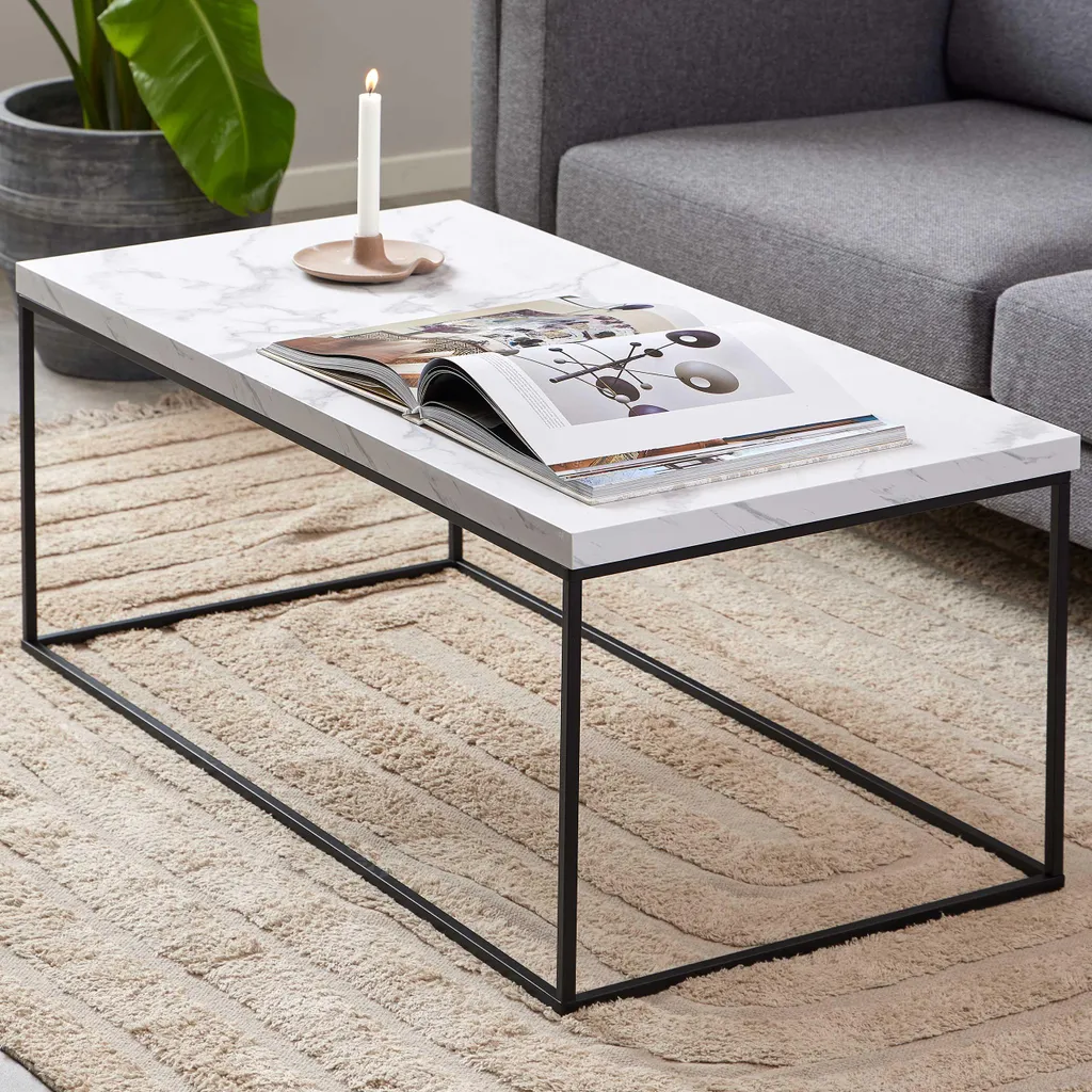 Table Basse Blanche Barossa Idéale pour vos Apéritifs et Décoration - 8