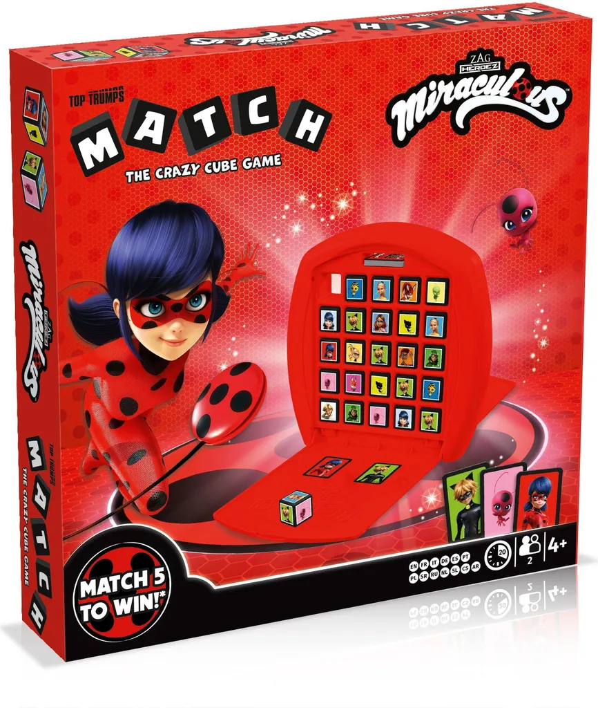 Top Trumps Match Miraculous : Le Jeu de Dés Crazy Cube pour Enfants