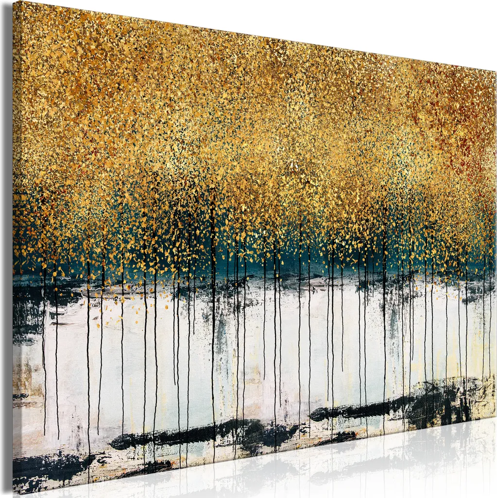 Decorazione Parete Natura Dorata 120x80 - Quadro Astratto Moderno TNT