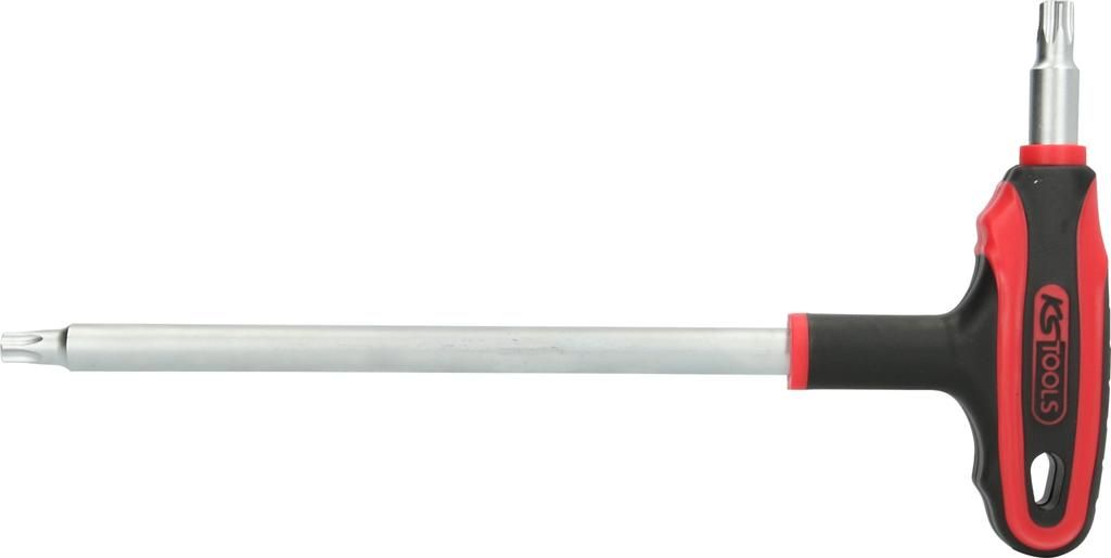 KS TOOLS 151.8129-E T-Griff-Torx-Winkelstiftschlüssel,Bohrung, TB50, auf Hänger
