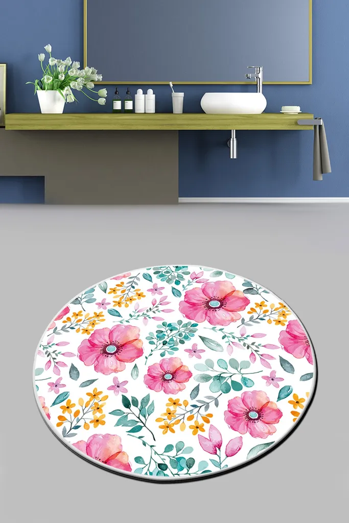 Tapis de bain antidérapant Azalea CHL2558 100 % Polyester Multicolore