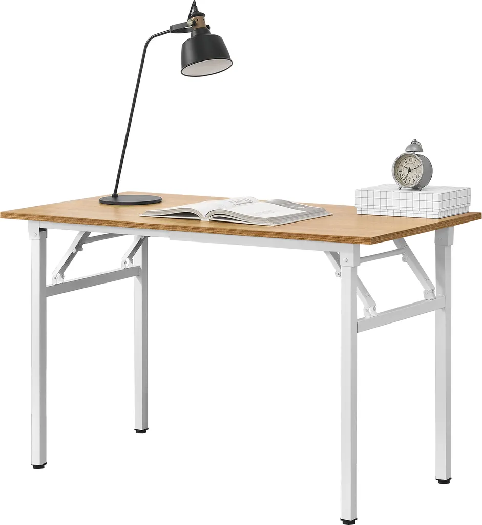 Tavolo Pieghevole Design 120x60cm [neu.haus]® Faggio e Bianco - 1