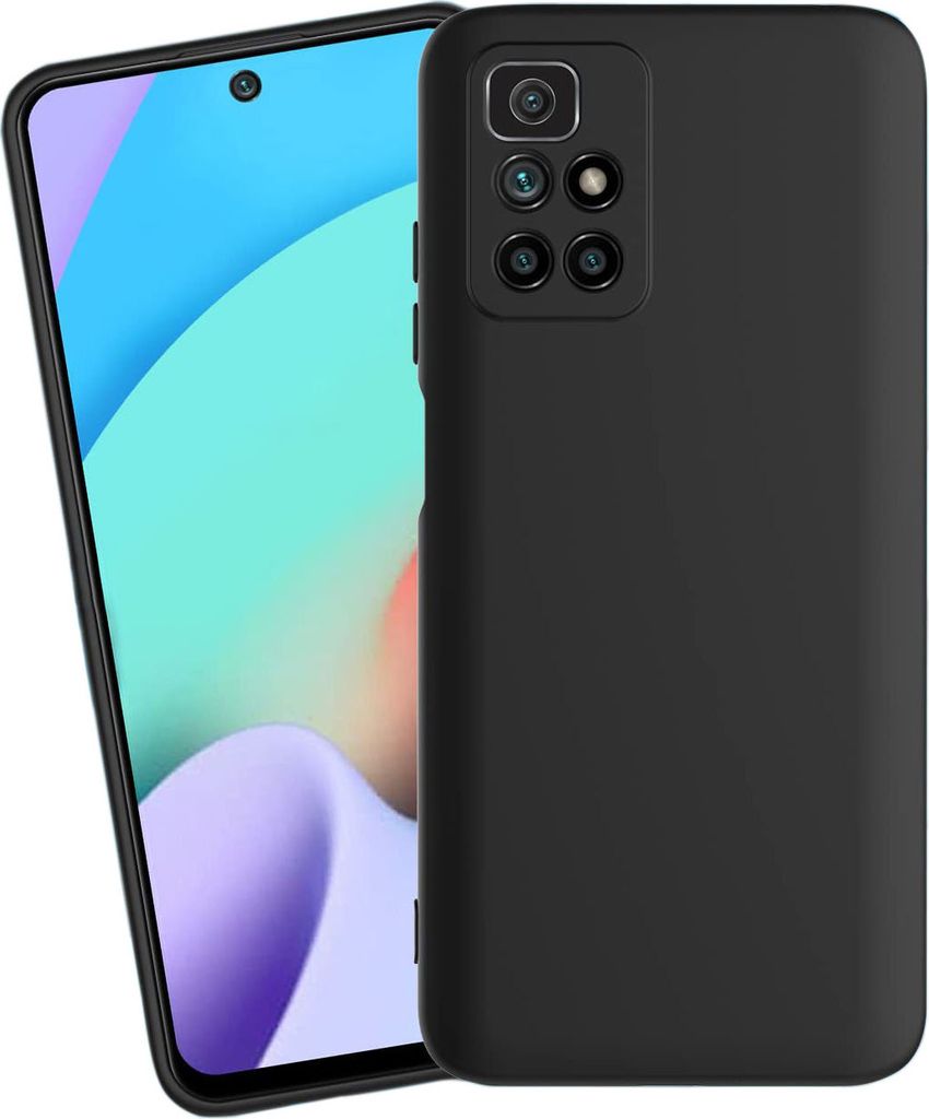 Handy hülle Silikon Handy Case Schutzhülle kompatibel Für Xiaomi Redmi 10 2022 Schwarz