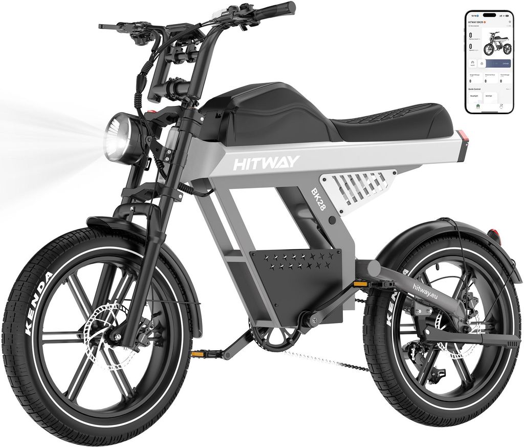 Vélo électrique HITWAY, pneus larges 20×4,5 pouces, Image du produit 