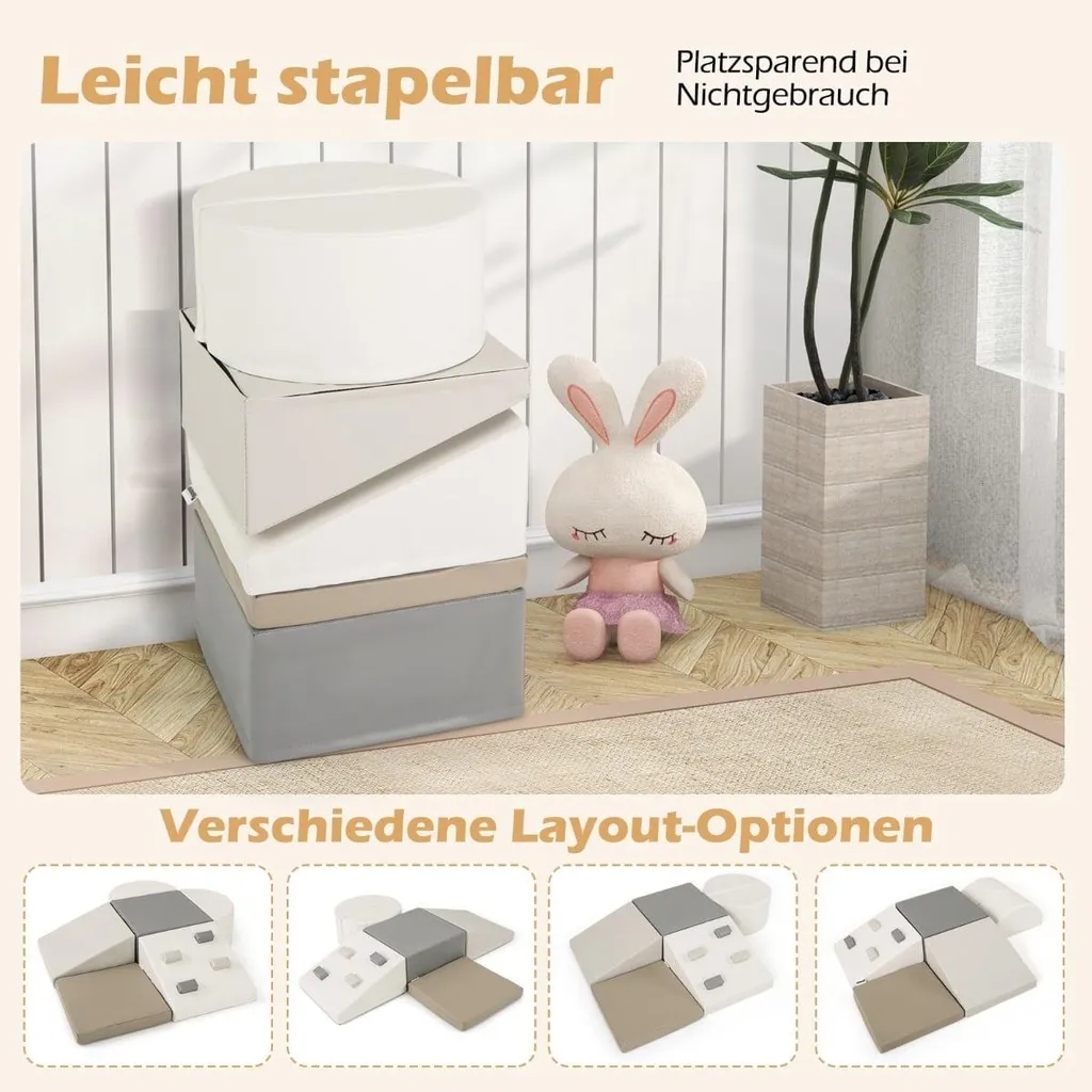 Blocs d'escalade souples en mousse haute densité, set de 6 modules DIY