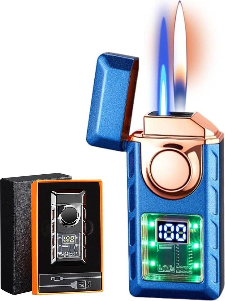 Multi-Functional Dual Flame Lighter, Jetflamme, Produktbild 