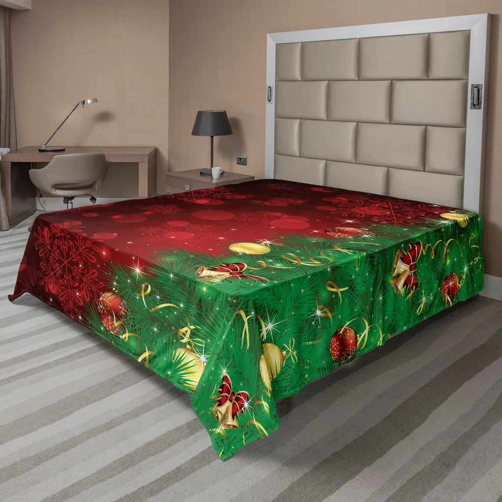 Drap de lit Noël anti-ternissement 260x228 cm doux pour peau sensible