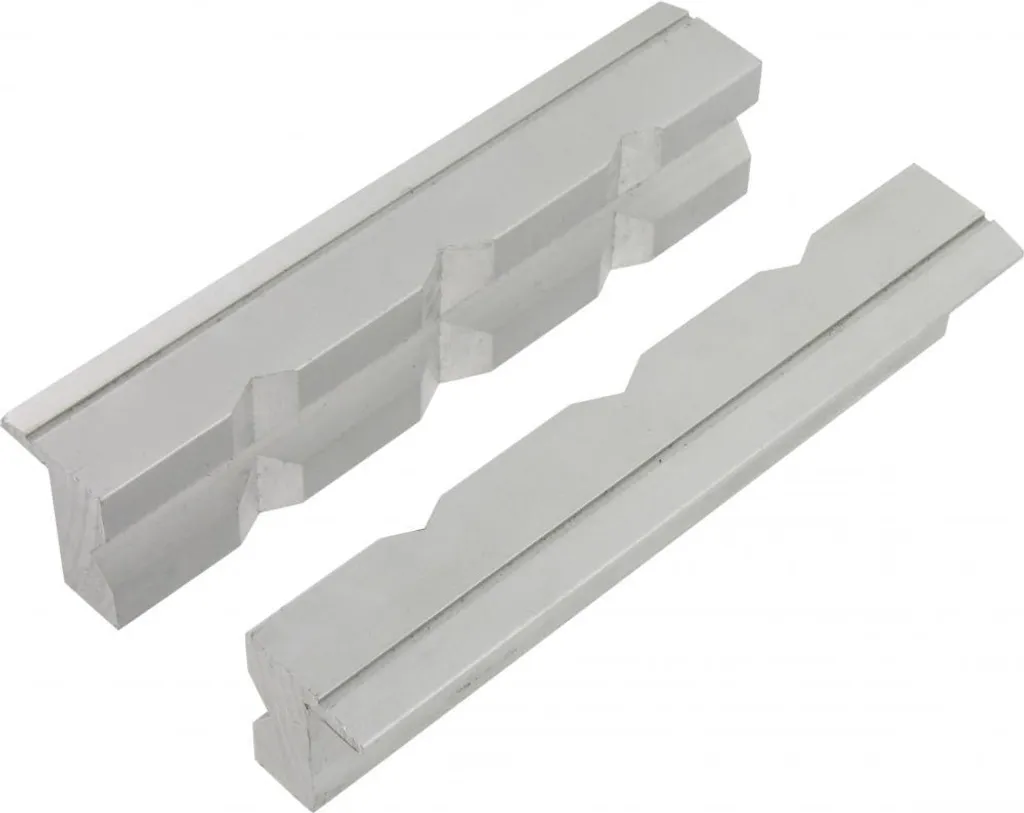 Var Jeu de 2 mors en aluminium pour étau d'établi Gris 125 mm de large