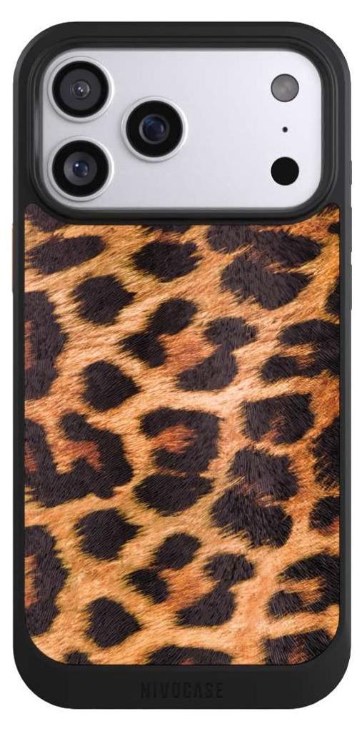 NIVOCASE Hülle für Apple iPhone 17 Pro Max Handyhülle NIVOcore Case Schwarz Animalprint Fell Leopard
