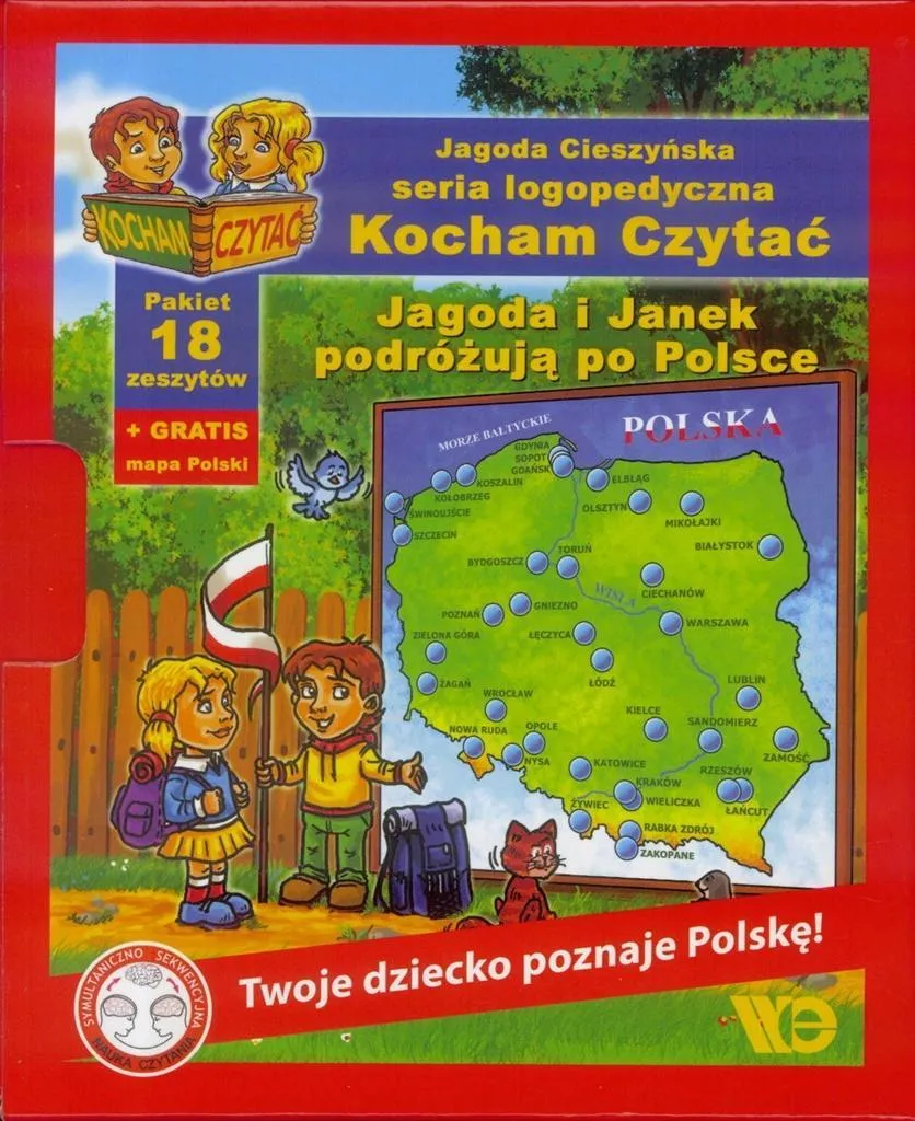 Collection de 18 livrets éducatifs Kocham czytać série rouge 31-48