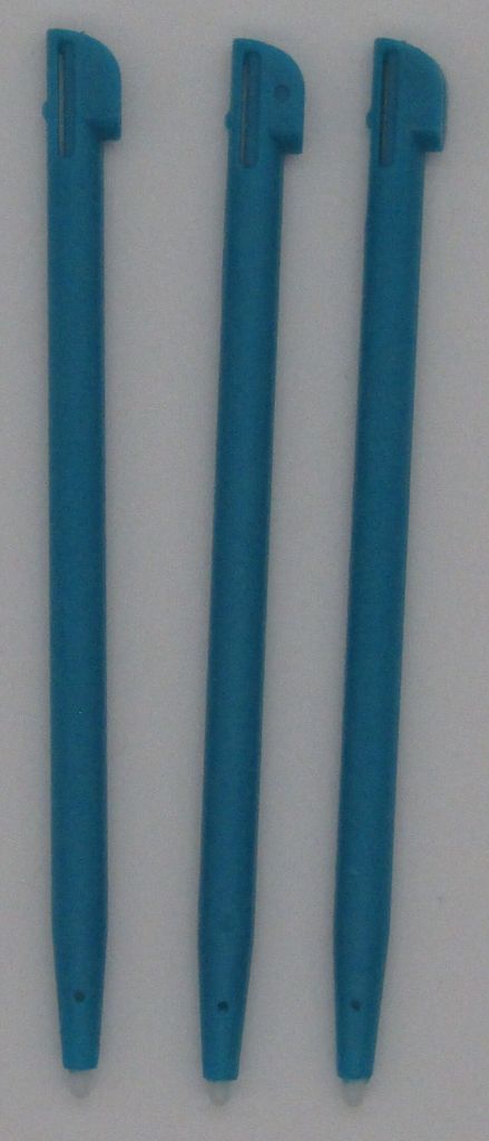 Ersatzstifte für Nintendo DSi XL 2DS 3DS XL NEU Touch Pen Stylus Drittanbieter Eingabestifte 3x Türkis / Hellblau