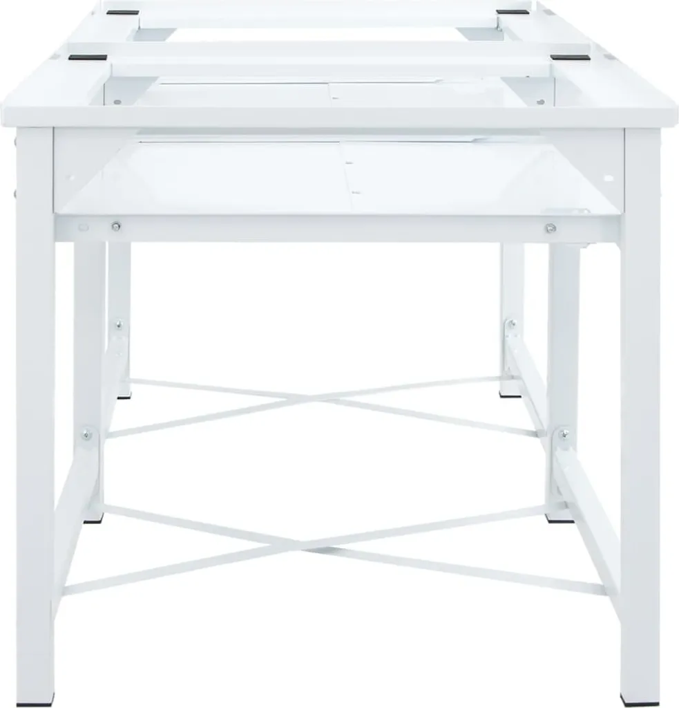 Support machine à laver avec étagères rétractables, 2 pièces blanches