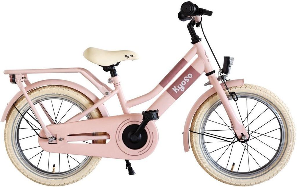 Kinderfahrrad Kyoso Blossom Breeze 16 Zoll mit Rücktrittbremse - Matt Rosa