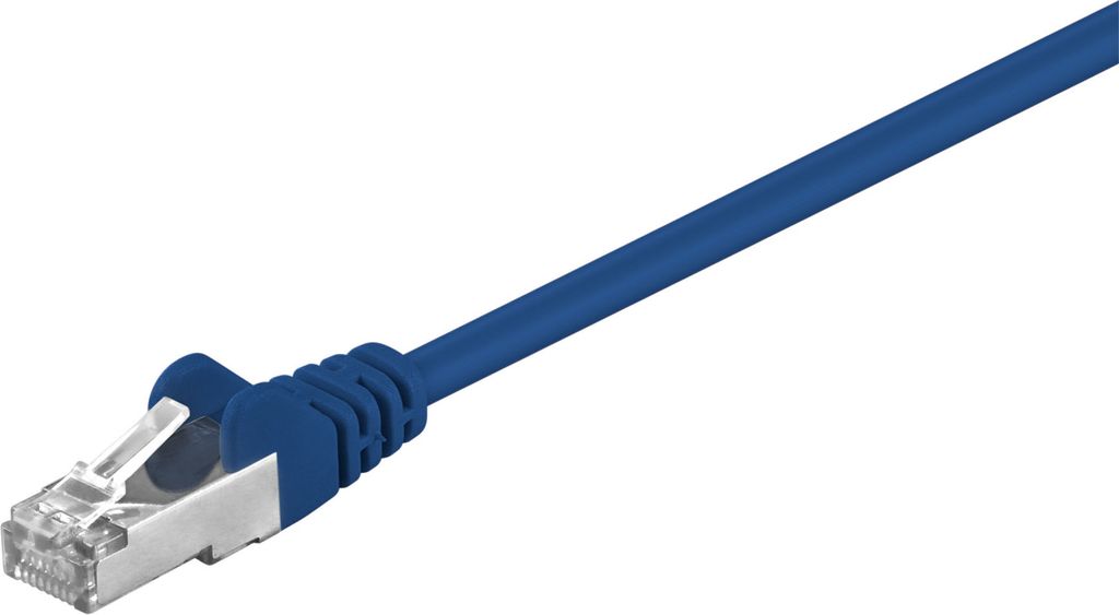 Goobay 68060 CAT 5e Patchkabel, SF/UTP, Blau, 15 m - CCA Kupfergemisch