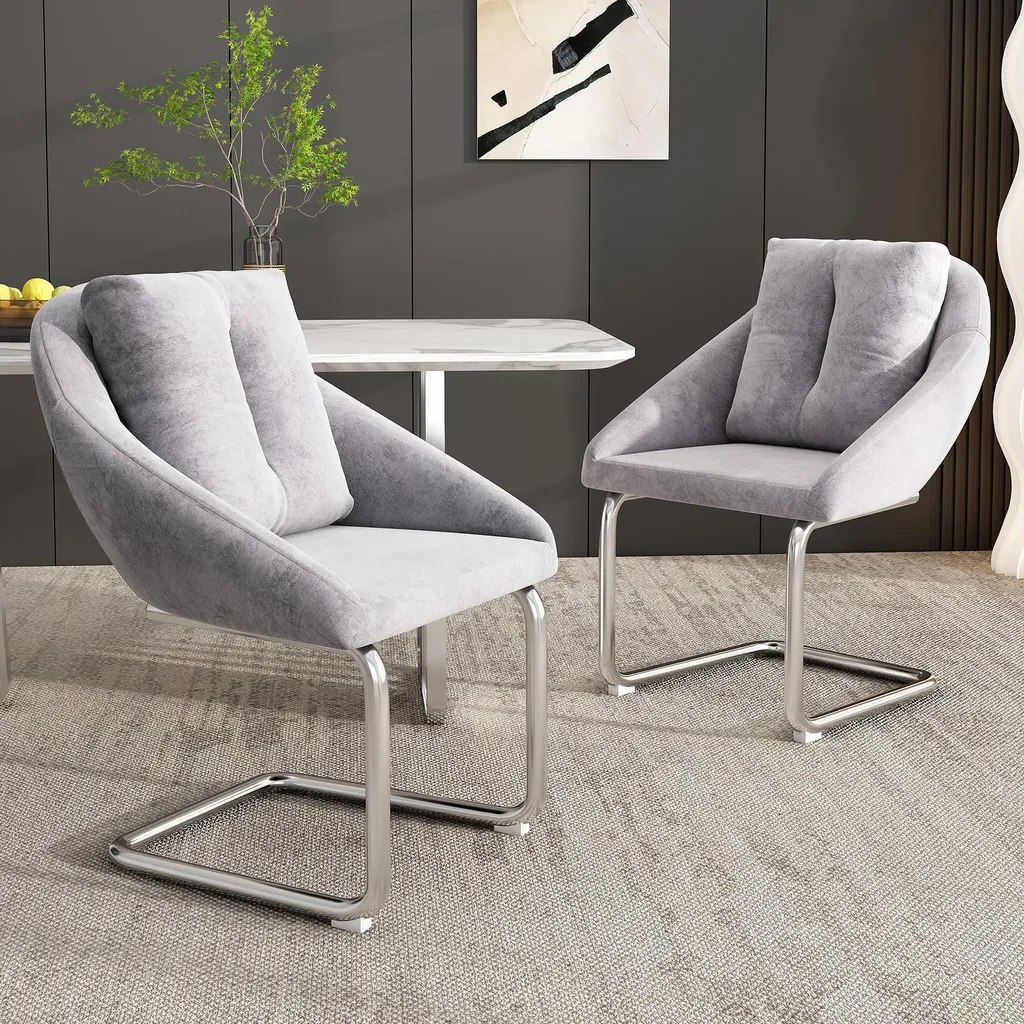 Chaise pivotante ergonomique en velours pour éviter le mal de dos