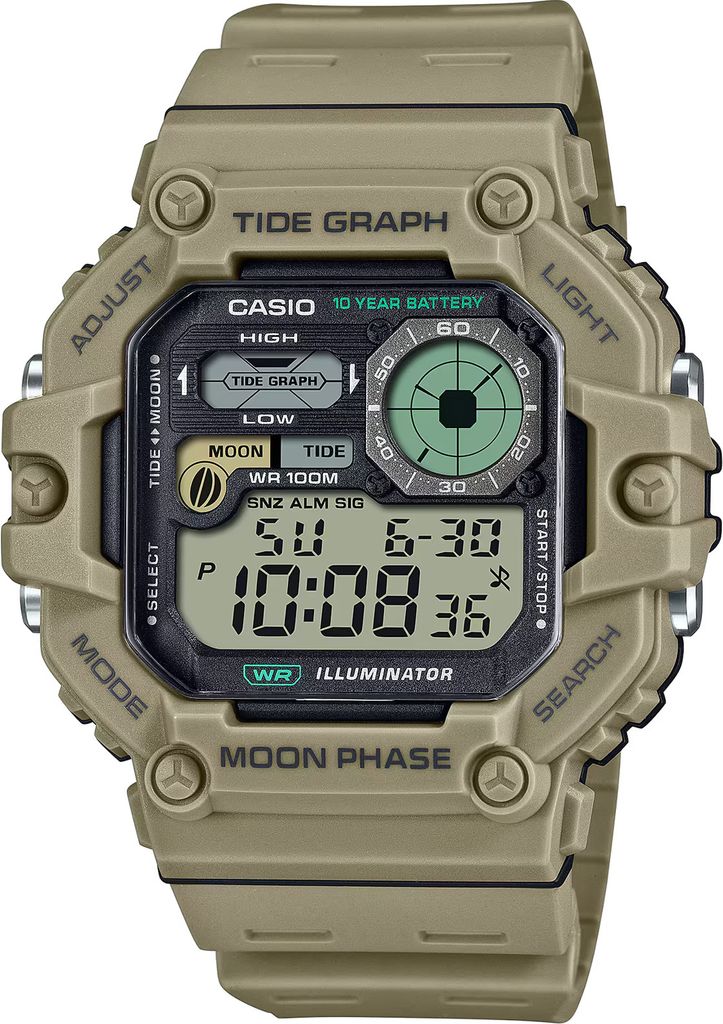 A close-up studio shot of a digital watch.