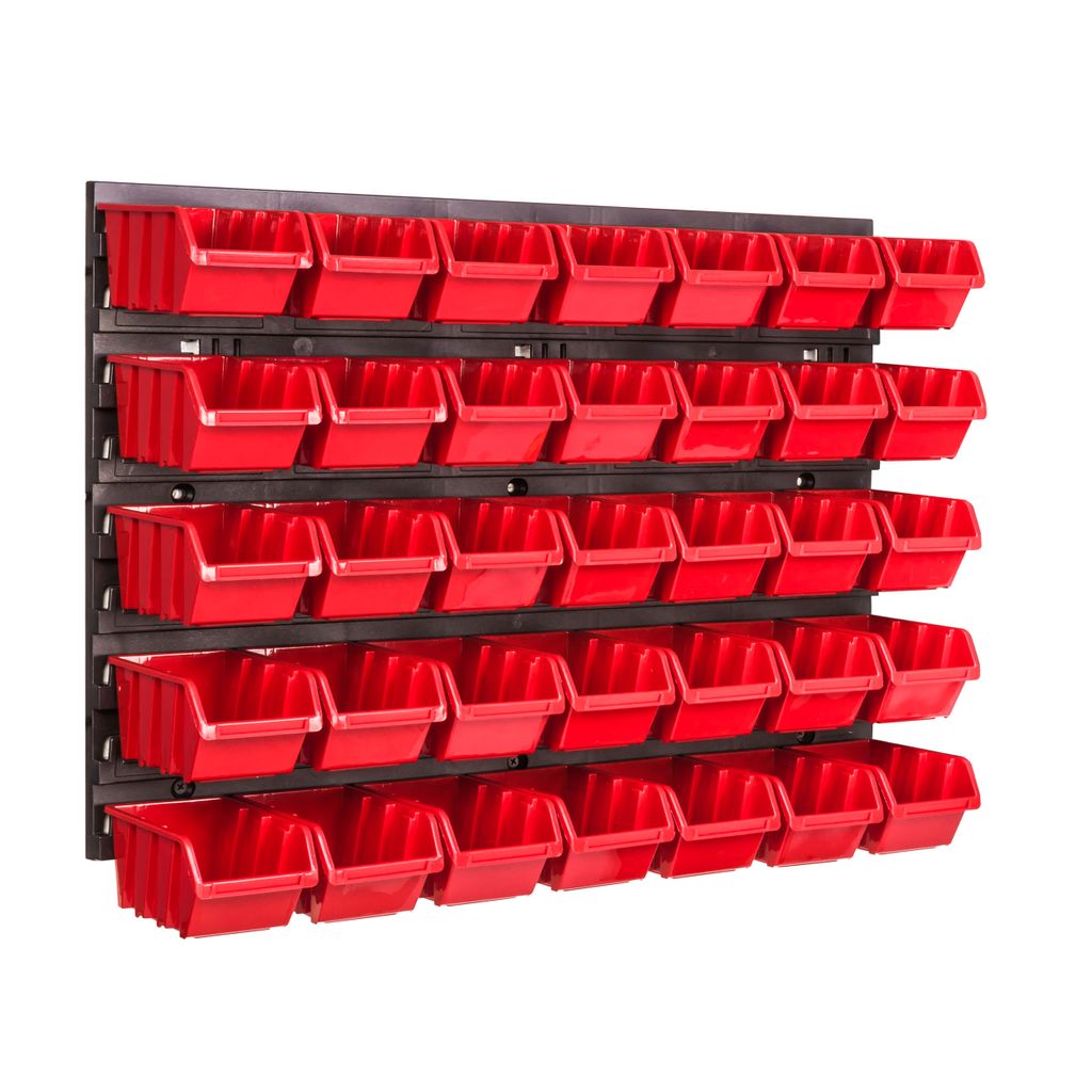 Panneau à outils mural 57,6 x 39 cm avec 35 pcs. Boîtes Image du produit 