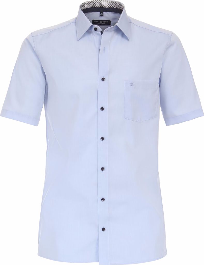CASAMODA Herren Businesshemd Kurzarm Kent Comfort-Fit Hellblau 41