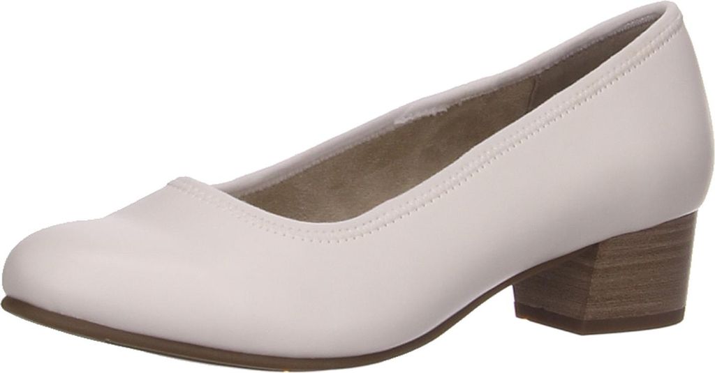 Jana Pumps, Absatz bis 25 mm in weiss/weiss kombi, Gr. 42