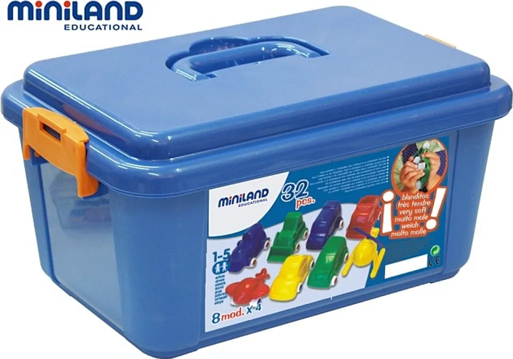 Set de 36 Voitures Miniatures Miniland 9cm pour Éveil et Jeu de Groupe
