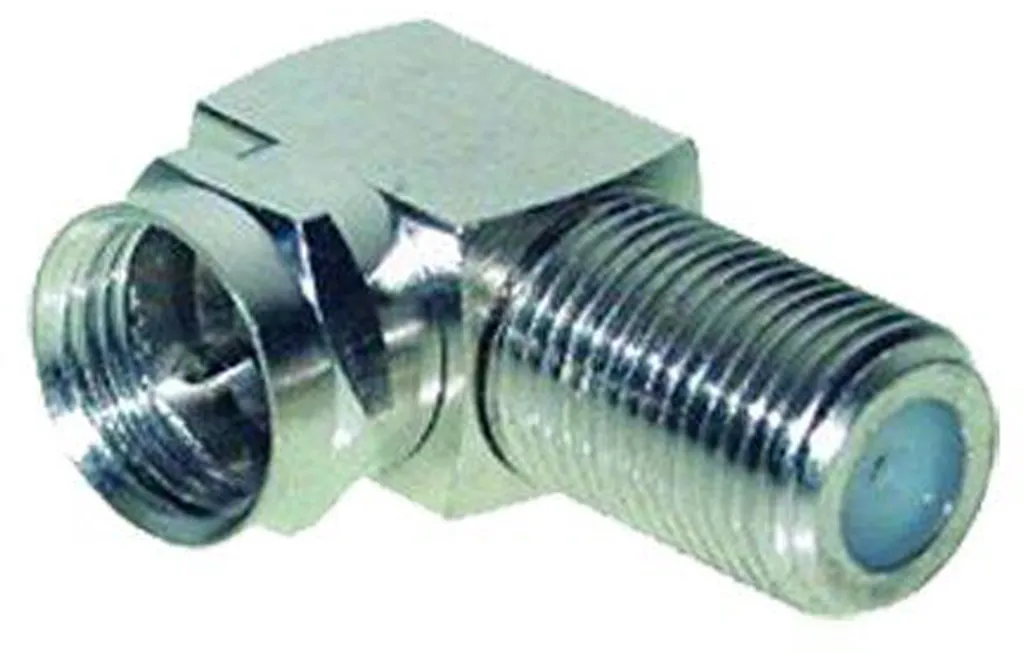 Connecteur F mâle coudé BASIC-S shiverpeaks en métal pour gain de place