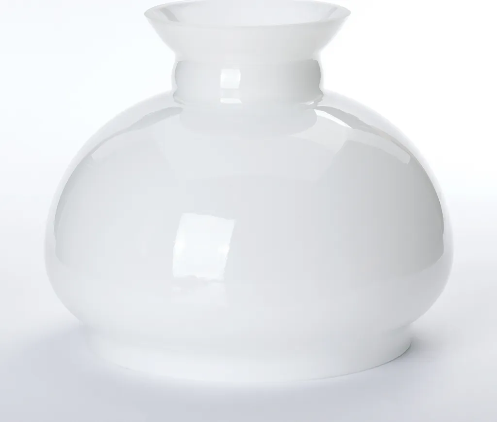 Abat-jour Vesta 150mm en Verre Opalin Blanc Haute Résistance 130mm