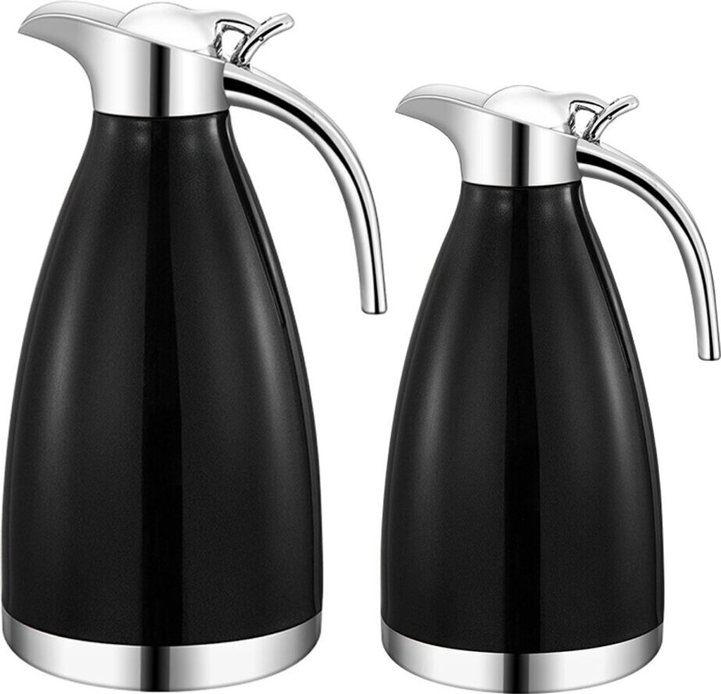 1L+1,5L sada 2 nerezových termosek Vacuum Flask Coffee Pot Obrázek produktu 