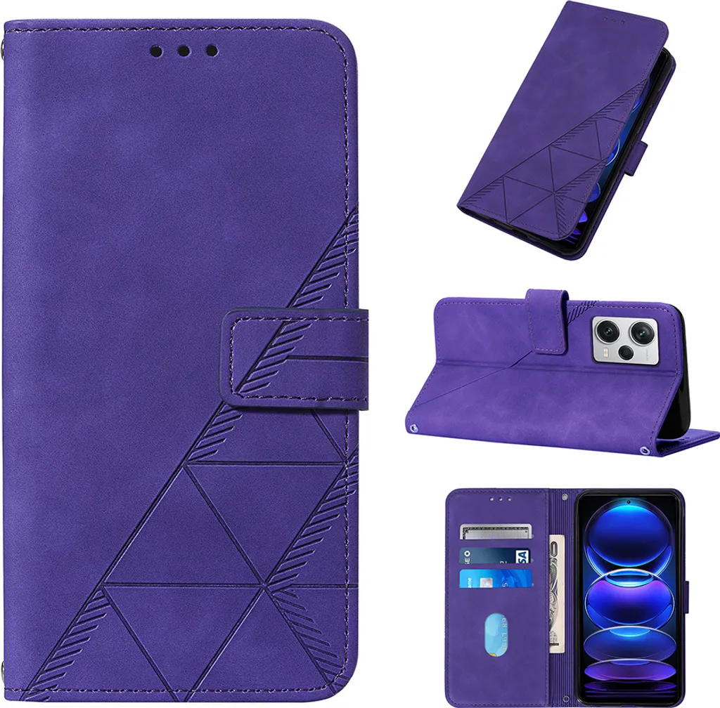 Cover Xiaomi Redmi Note 12 Pro+ Viola | Design Wallet & Stand