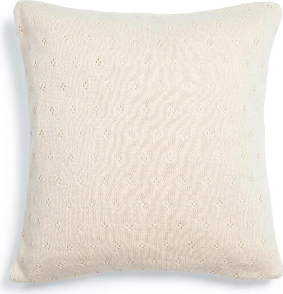 Essenza Zierkissen knitted Ajour Farbe Antique white Größe 50x50