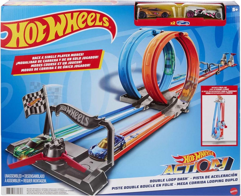 Hot Wheels GFH85 Action Double Looping Track, závodní dráha Obrázek produktu 