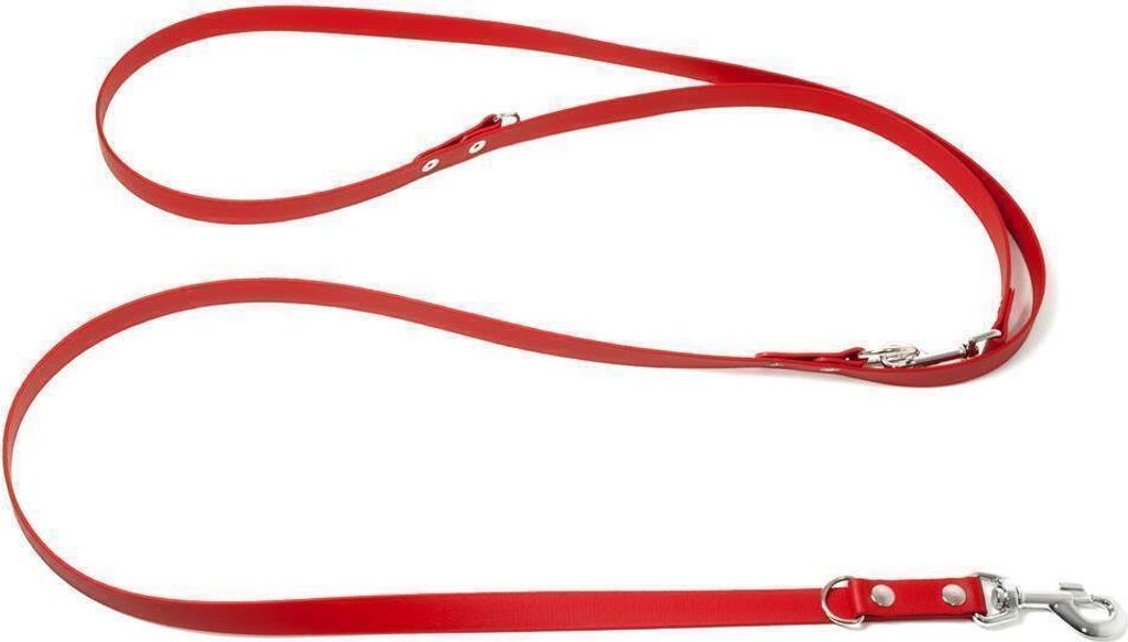 Mystique Biothane verstellbare Leine 16mm rot 300cm