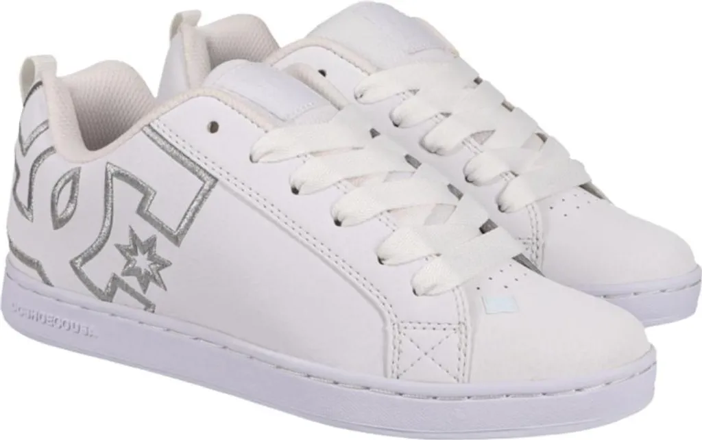 DC Shoes Court Graffik White M Silver Taille 38,5 Baskets de Skate