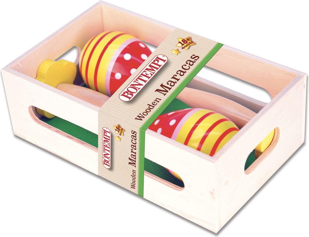 Bontempi Play hlzerne farbige Maracas in einer Box 35623 Mix Preis pro 1 Stck