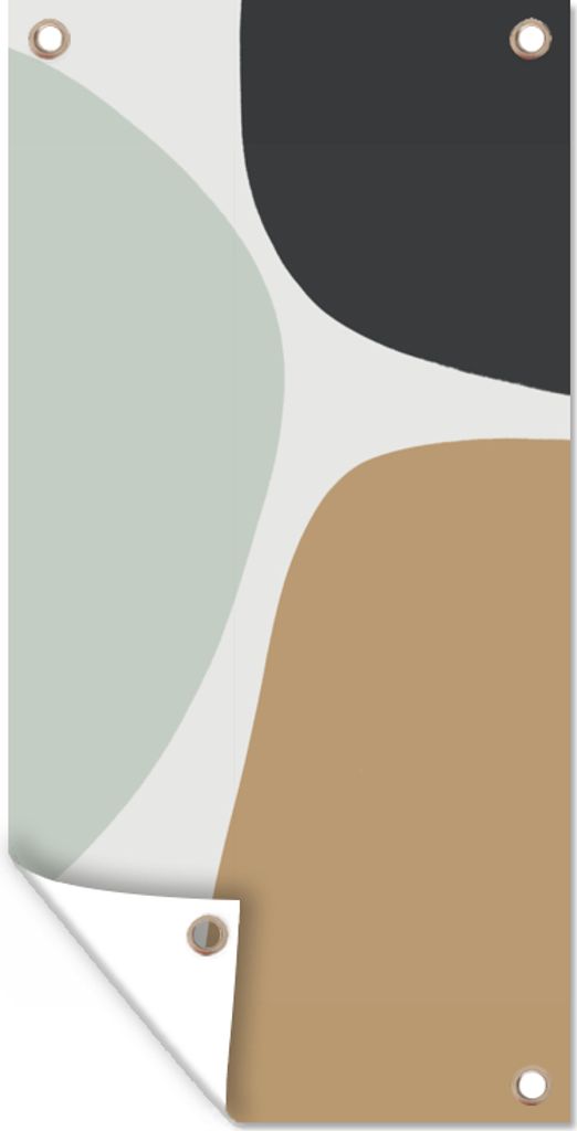 MuchoWow 80x160 cm Outdoor-Poster Gartendeko Sichtschutz Garten Poster für den Garten Pastell - Minimalismus - Gestaltung