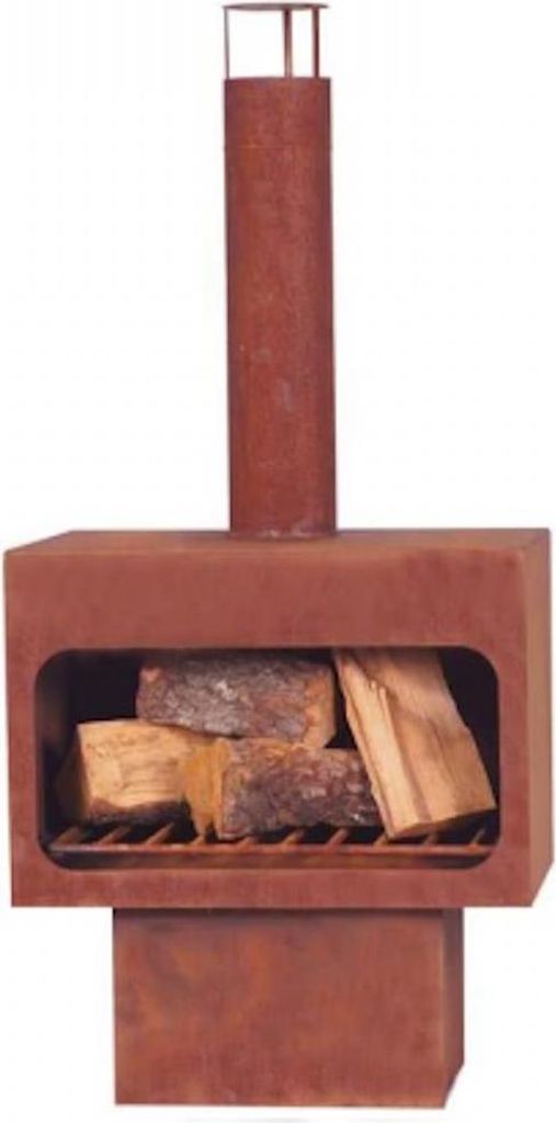 Markone Gartenkamin 201-1 (Unlackiert): 56 x 40 x 115 cm