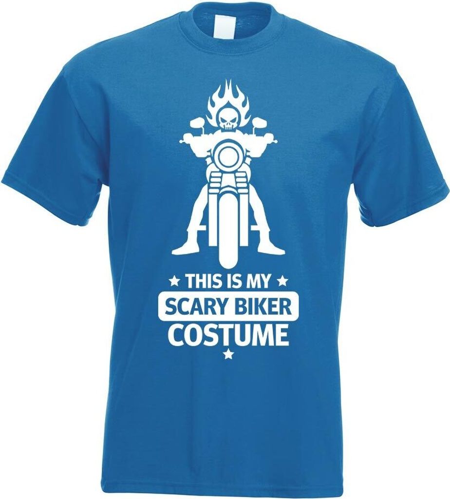 Kiwistar - T-Shirt - royal - This is Scary Biker Costume Motiv Bedruckt Funshirt Design Print - mit Motiv Bedruckt - Funshirt Design - Sport - Frei...