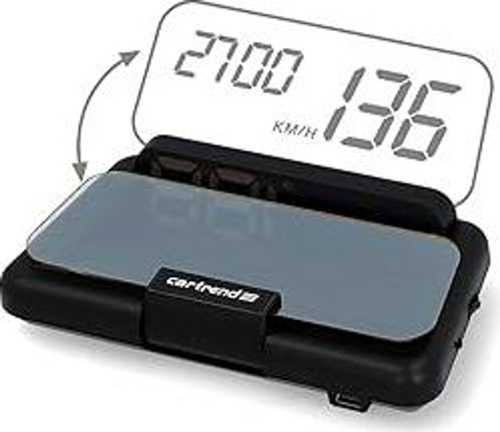 cartrend Head Up OBD2 & HUD Display Geschwindigkeitsmesser Auto Tachometer Wassertemperaturmesser Motordrehzahl, Preis-Leistungssieger, 12 V