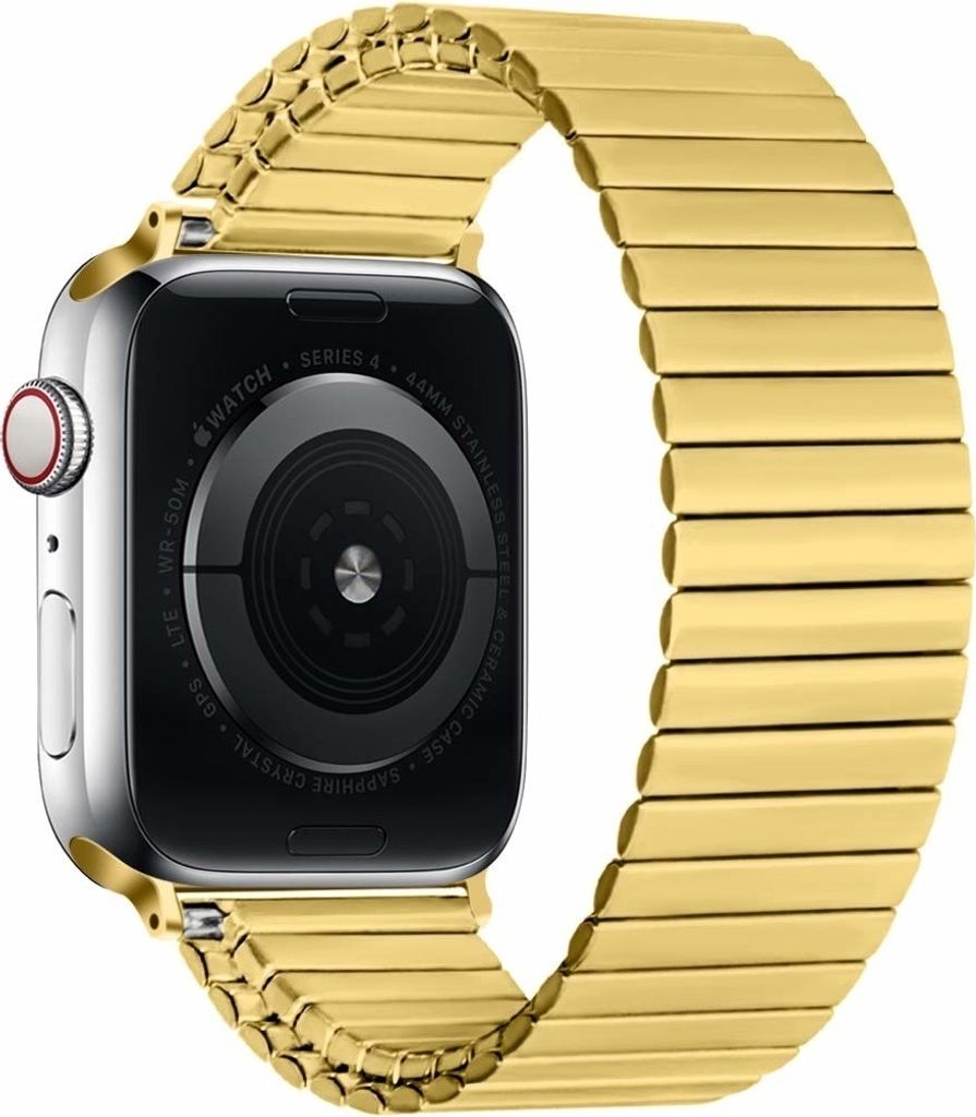Strap-It Apple Watch Ultra Stretcharmband Stahl (Gold)
