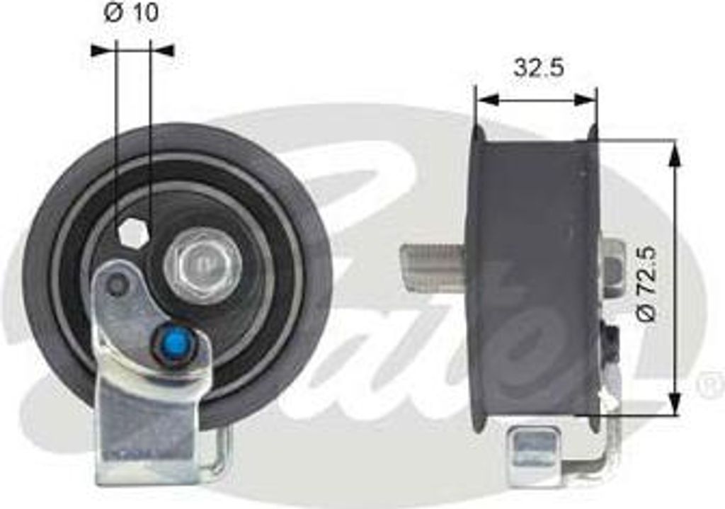 GATES T43065 Spannrolle, Zahnriemen OE 058109243C kompatibel mit Passat 3B, A6 4B, A6 4A, A4 8D