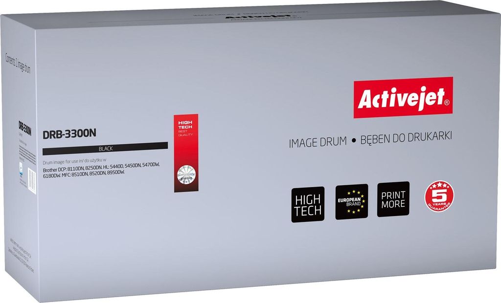 Activejet DRB-3300N Trommel (Ersatz für Brother DR-3300; Höchste; 30000 seiten; schwarz)