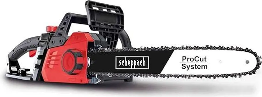 Motosega elettrica Scheppach CSE2600 | Potenza 2400 W | Catena 45,5 cm | Lubrificazione automatica della catena | Protezione per le mani con freno catena integrato | Con protezione catena