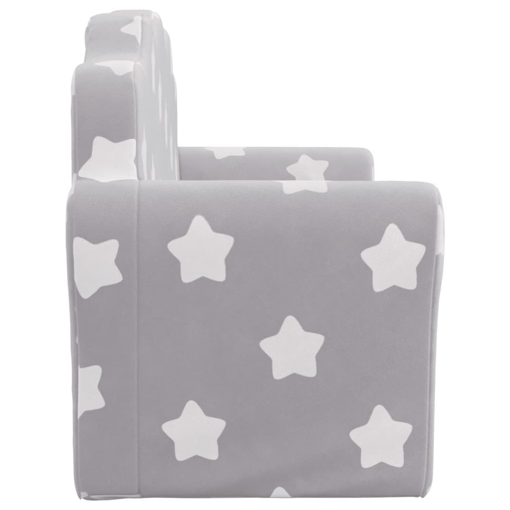 Best Möbel Kinder-Schlafsofa 2-Sitzer Hellgrau mit Sternen Produktbild 5