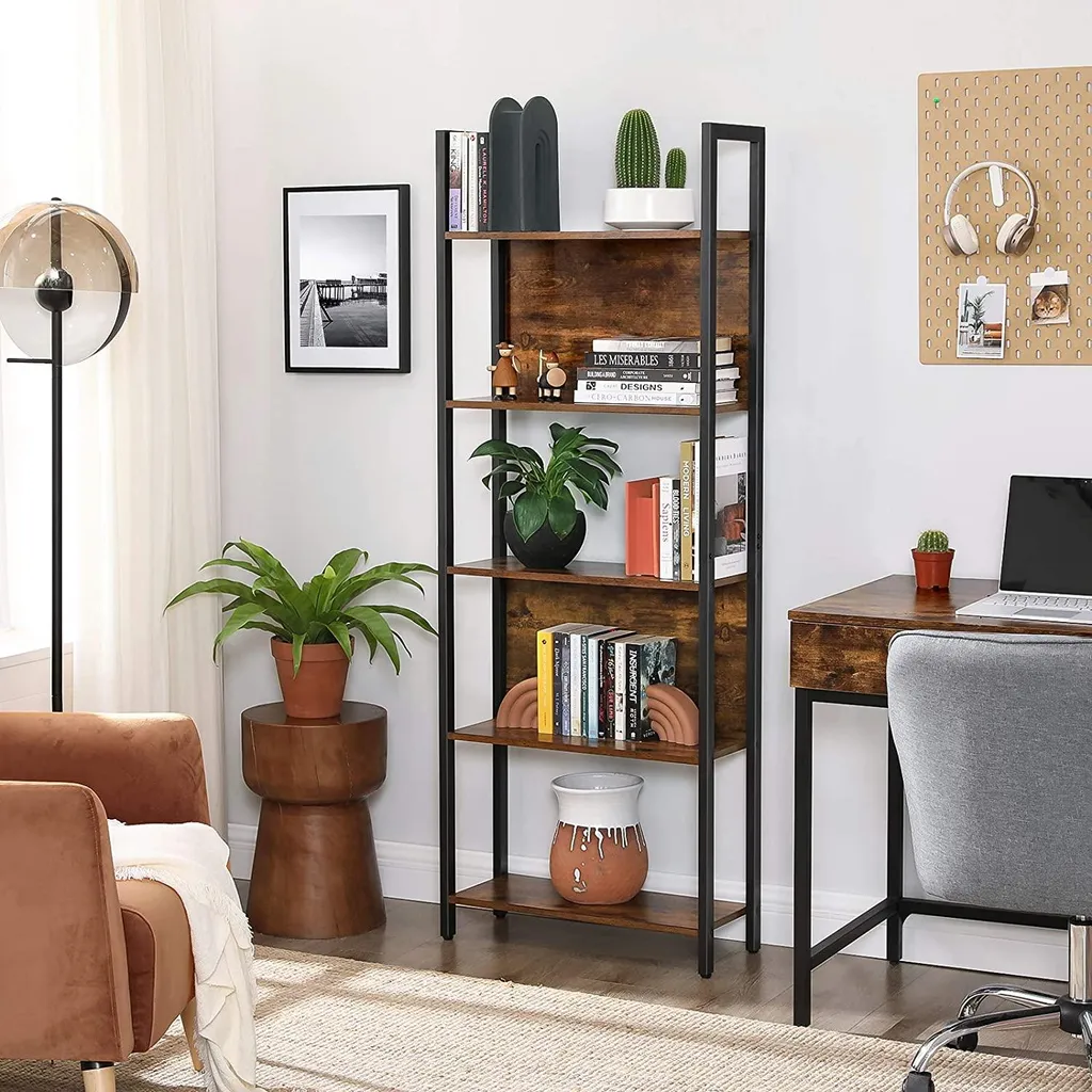 Rangement Sutton Marron 62 x 24 x 165 cm - Meuble Gain de Place Bois